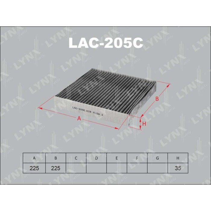 Фильтр салонный LYNXauto LAC205C