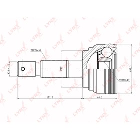 

LYNXauto CO7536 ШРУС наружный | перед прав/лев |