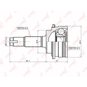 

LYNXauto CO7539 ШРУС наружный | перед прав/лев |