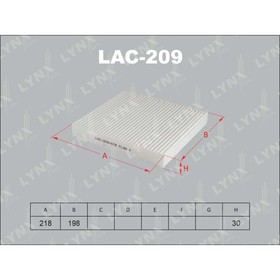 

Фильтр салонный LYNXauto LAC209