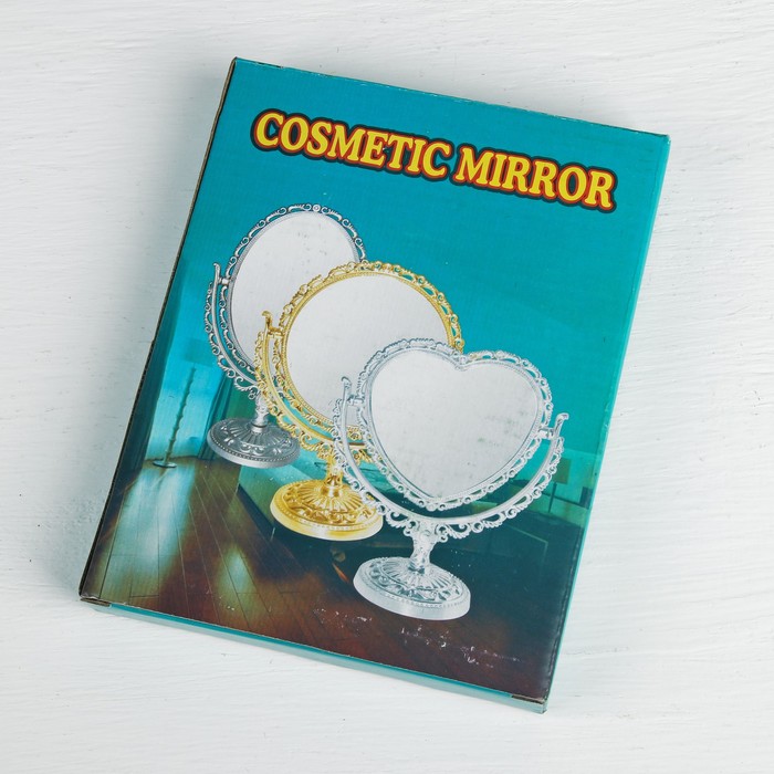 Зеркало на ножке «Ажур», овальное, двустороннее, с двукратным увеличением, цвет бронзовый