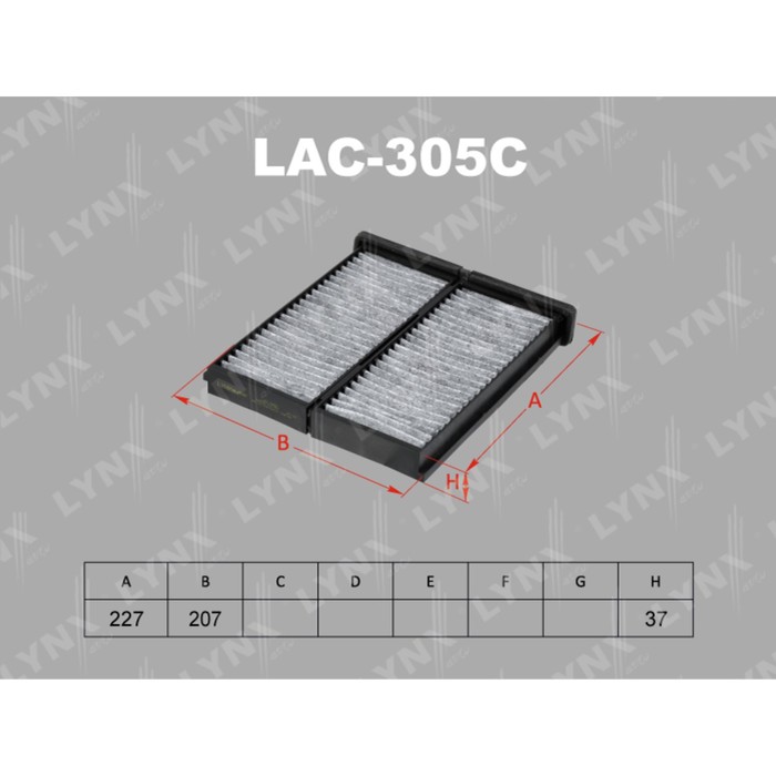Фильтр салонный LYNXauto LAC305C