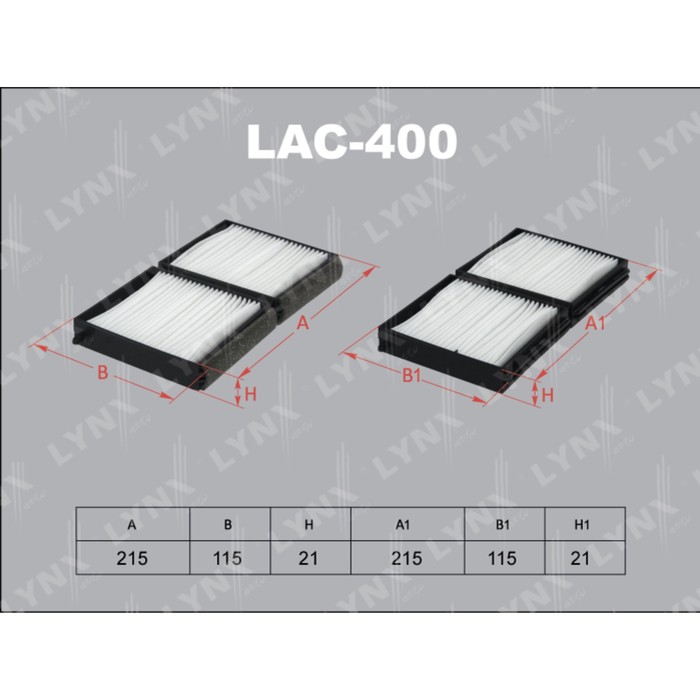 Фильтр салонный LYNXauto LAC400