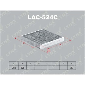 

Фильтр салонный LYNXauto LAC524C