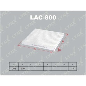 

Фильтр салонный LYNXauto LAC800
