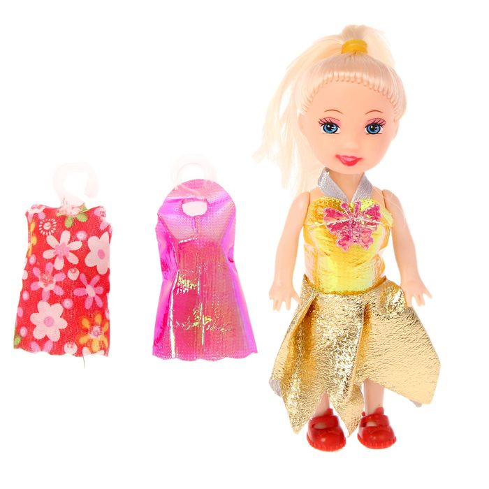 Кукла малышка с 2 платьями, МИКС