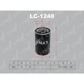 

Фильтр масляный LYNXauto LC1248