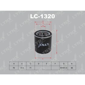 

Фильтр масляный LYNXauto LC1320