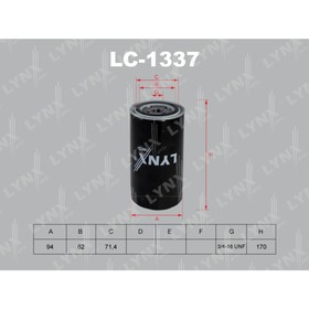 

Фильтр масляный LYNXauto LC1337