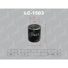 

Фильтр масляный LYNXauto LC1503