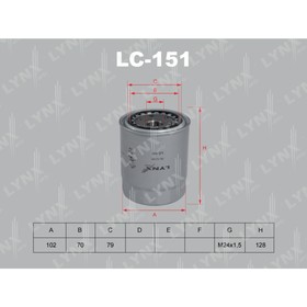 

Фильтр масляный LYNXauto LC151