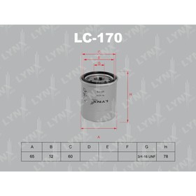 

Фильтр масляный LYNXauto LC170