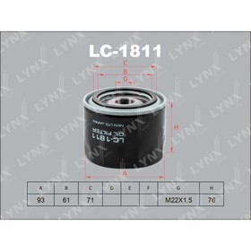 

Фильтр масляный LYNXauto LC1811