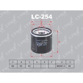 

Фильтр масляный LYNXauto LC254