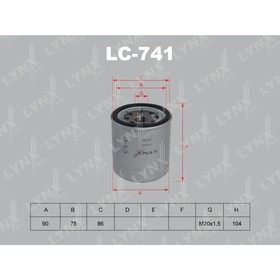 

Фильтр масляный LYNXauto LC741