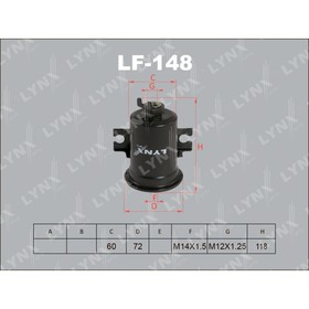 

Фильтр топливный LYNXauto LF148