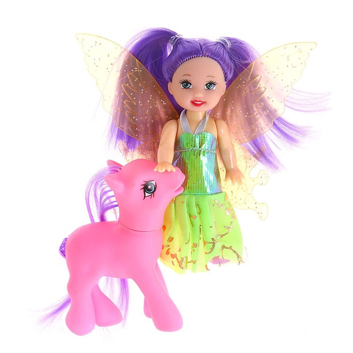 Кукла малышка "Фея" с пони, МИКС