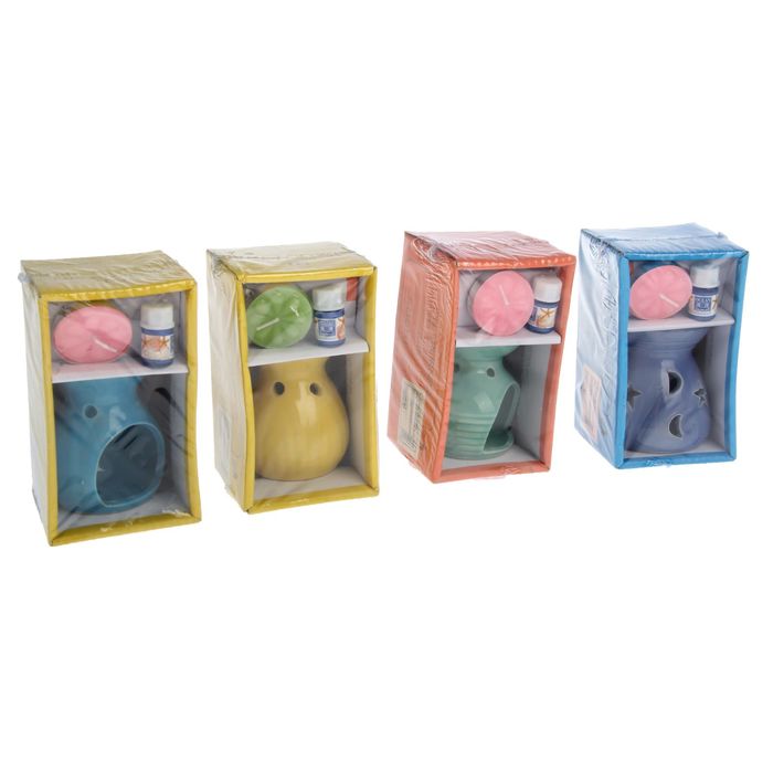 Набор 3 в 1 (свеча, аромалампа, аромамасло "Океан")