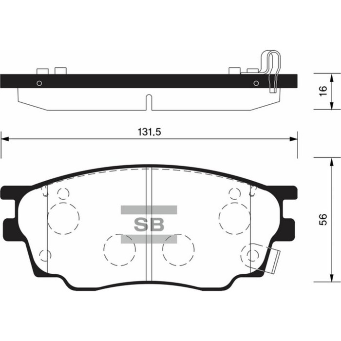 Колодки тормозные дисковые HI-Q SP2027