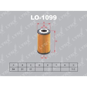 

Фильтр масляный LYNXauto LO1099