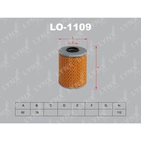 

Фильтр масляный LYNXauto LO1109