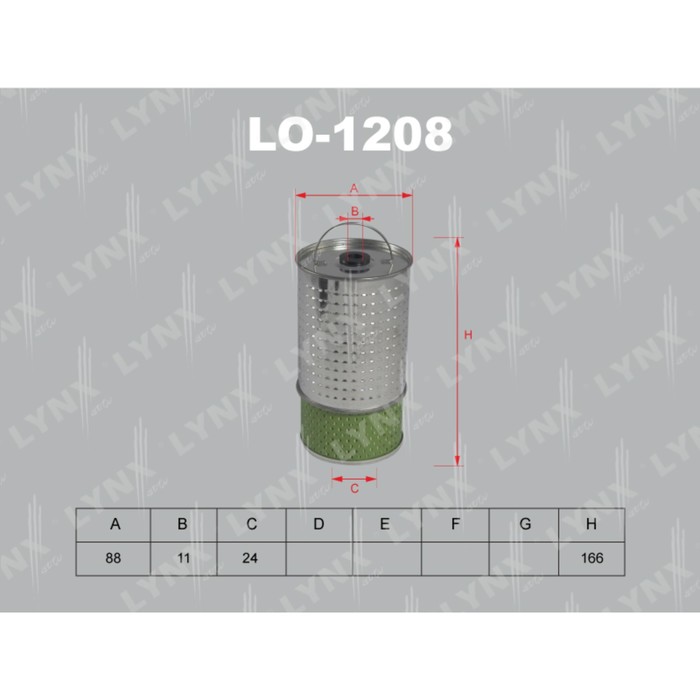Фильтр масляный LYNXauto LO1208