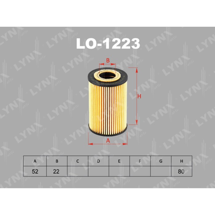 Фильтр масляный LYNXauto LO1223