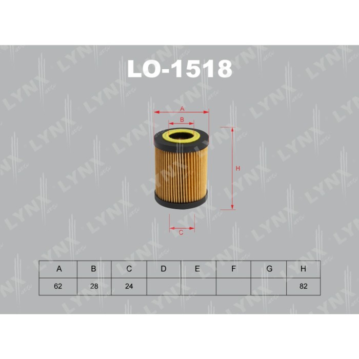 Фильтр масляный LYNXauto LO1518