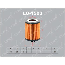 

Фильтр масляный LYNXauto LO1523