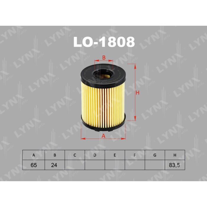 Фильтр масляный LYNXauto LO1808