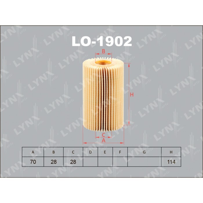 Фильтр масляный LYNXauto LO1902