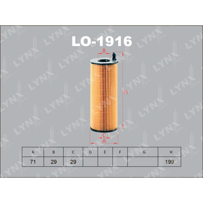 Фильтр масляный LYNXauto LO1916
