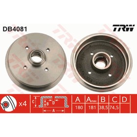 

Барабан тормозной TRW DB4081