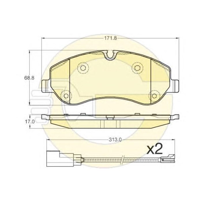 Колодки тормозные дисковые GIRLING 6119671