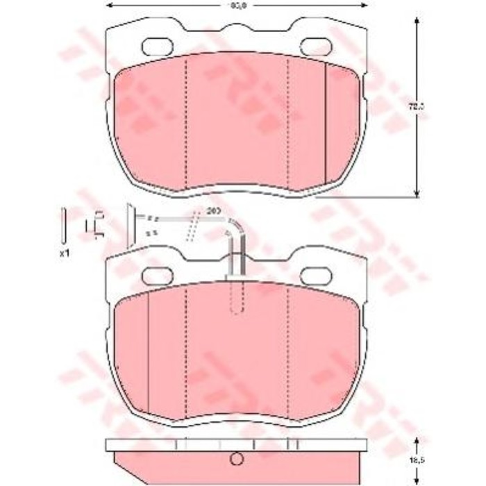 Колодки тормозные TRW GDB1093