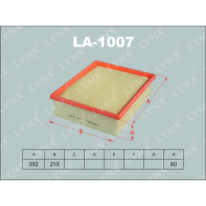 Фильтр воздушный LYNXauto LA1007