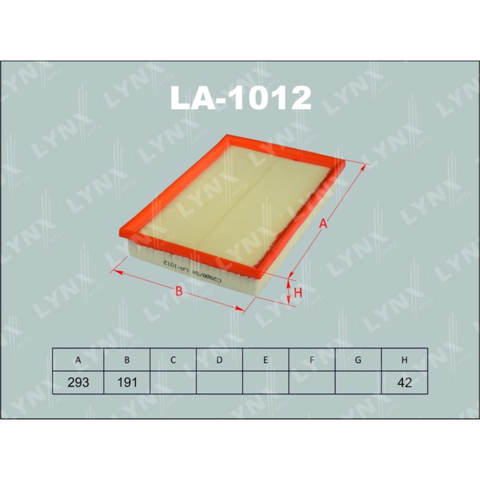 Фильтр воздушный LYNXauto LA1012