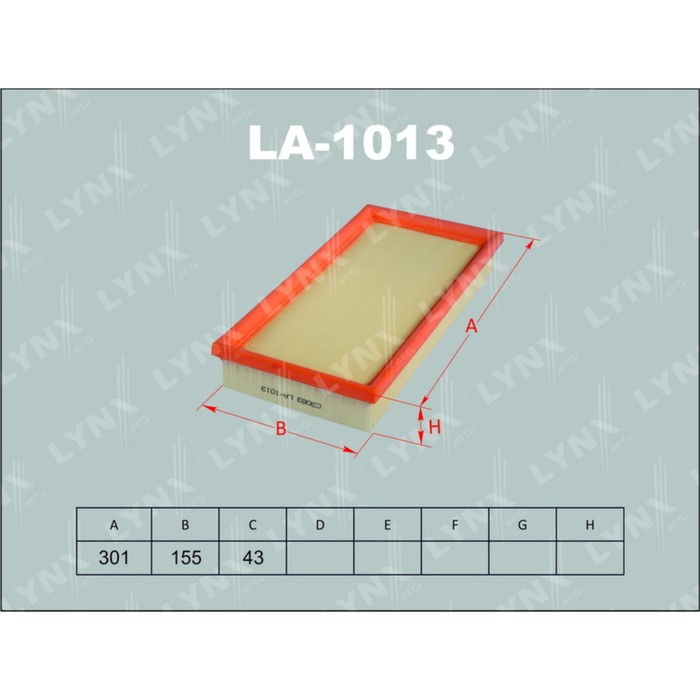 Фильтр воздушный LYNXauto LA1013