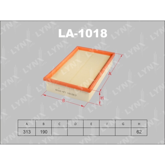 Фильтр воздушный LYNXauto LA1018