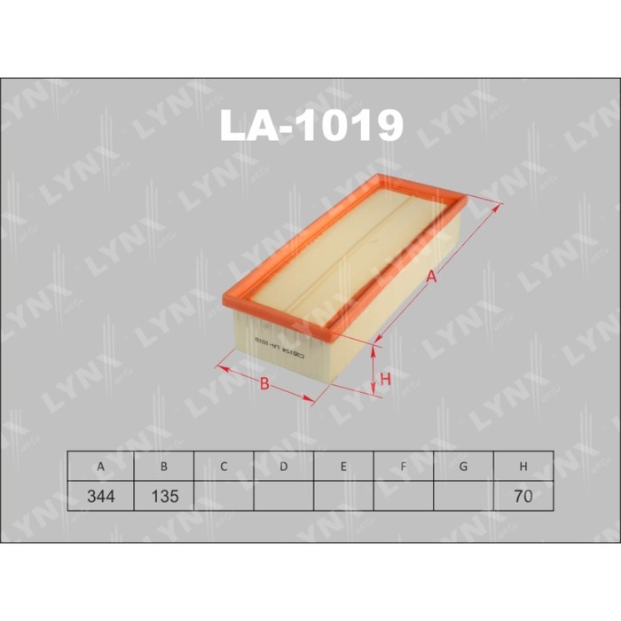 Фильтр воздушный LYNXauto LA1019