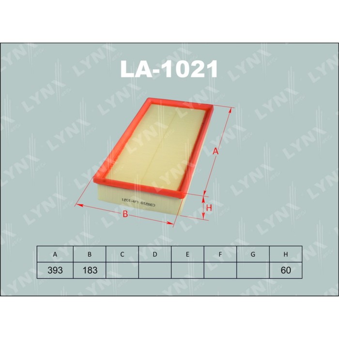 Фильтр воздушный LYNXauto LA1021