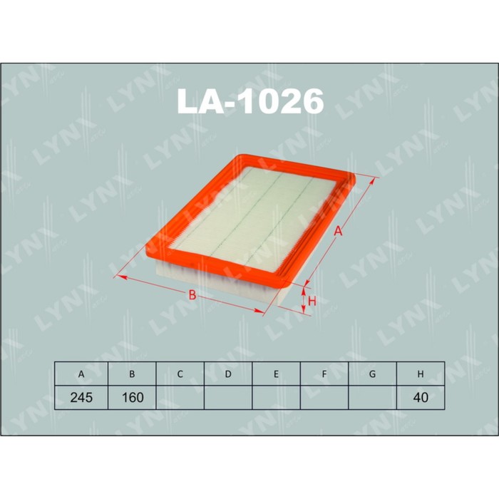 Фильтр воздушный LYNXauto LA1026