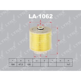 

Фильтр воздушный LYNXauto LA1062