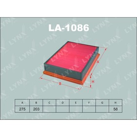 

Фильтр воздушный LYNXauto LA1086