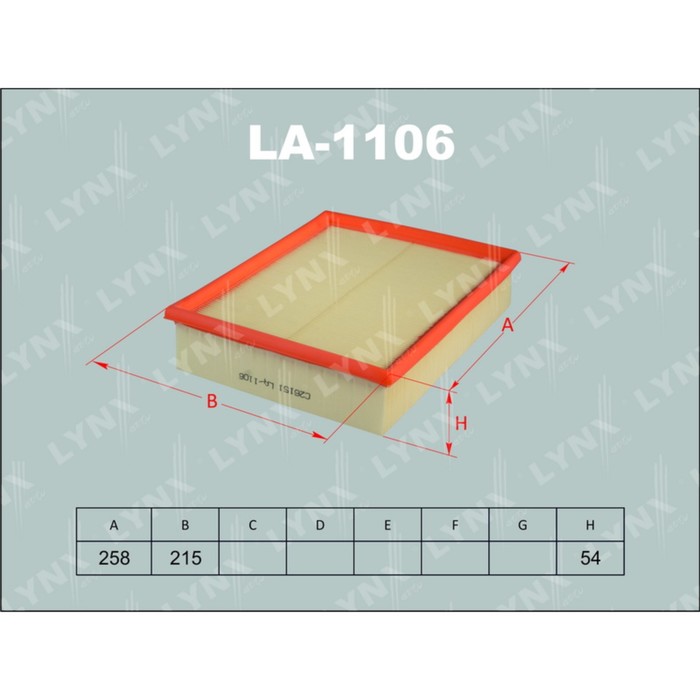 Фильтр воздушный LYNXauto LA1106