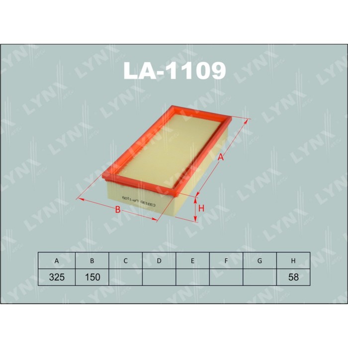 Фильтр воздушный LYNXauto LA1109