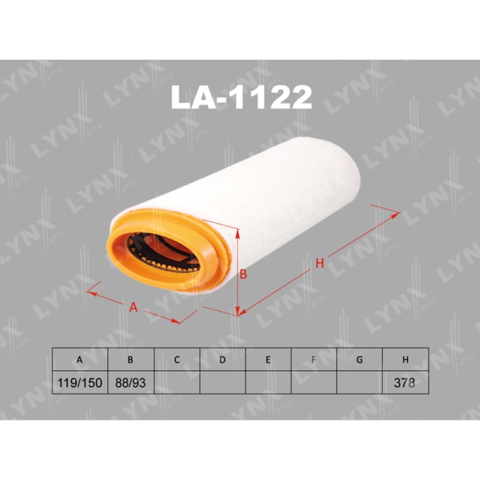 Фильтр воздушный LYNXauto LA1122