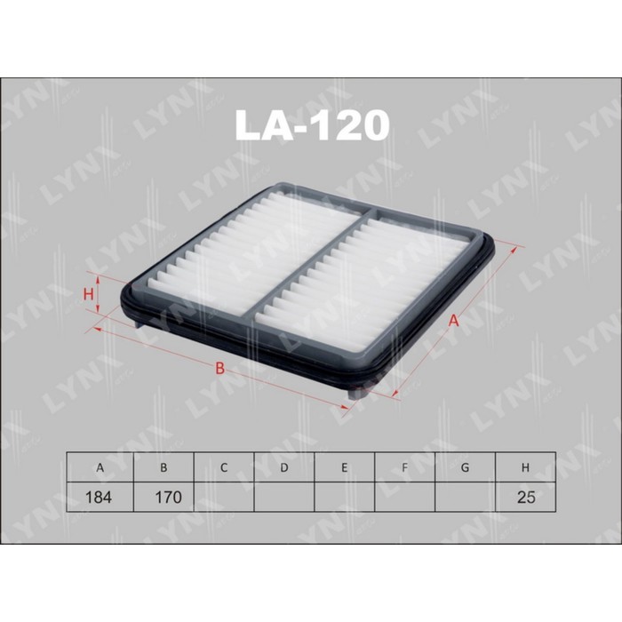 Фильтр воздушный LYNXauto LA120
