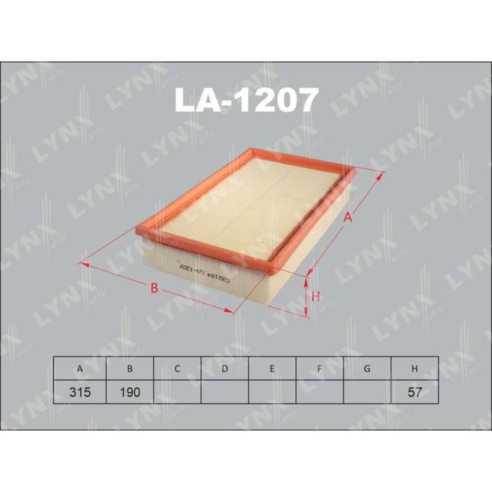 Фильтр воздушный LYNXauto LA1207