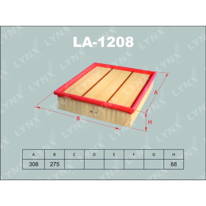 Фильтр воздушный LYNXauto LA1208